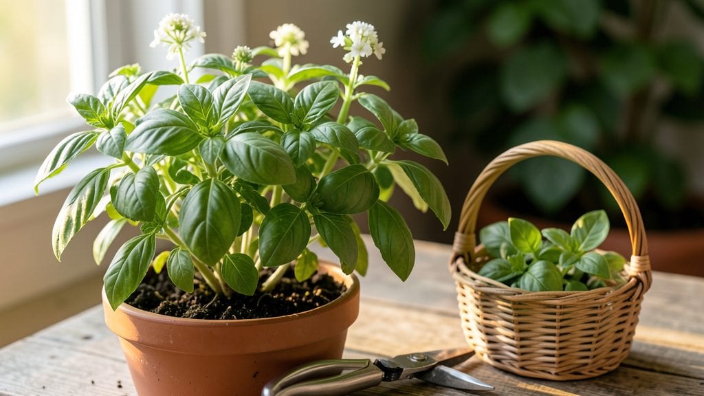 Can You Harvest Basil After It Flowers: Save Flavor Before Bitter Blooms Strike