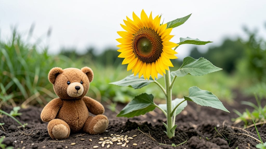 Teddy Bear Sunflower Details: Whimsical Garden Focal Point With Pollinator Charm