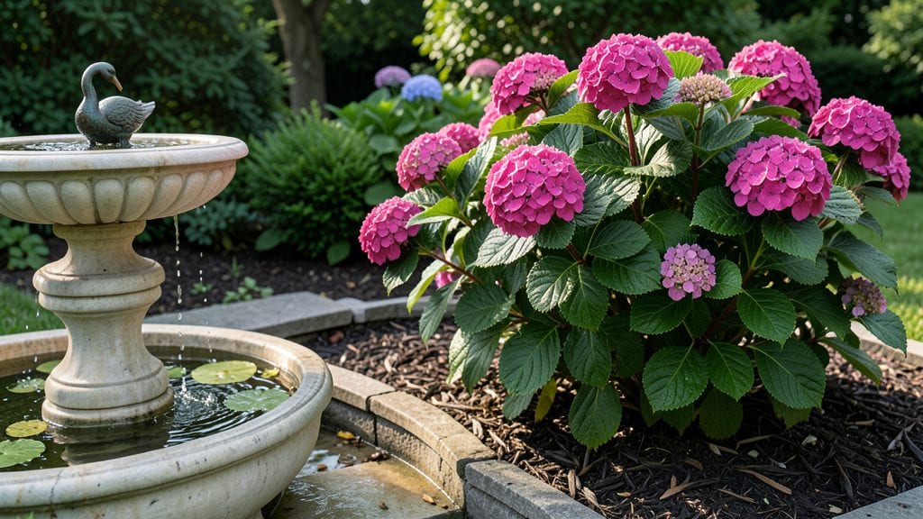 Flower Garden With Fountain: Serene Water Feature That Elevates Any Landscape